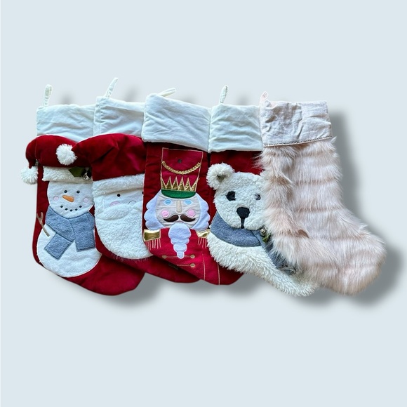 Pottery Barn Faux Fur Velvet Christmas Stocking Pink Blush Ivory 20” Luxe PBK - Picture 6 of 6